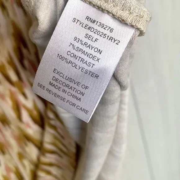 Daniel Rainn Tan Print Sleeveless Top Small NWT - Picture 5 of 5